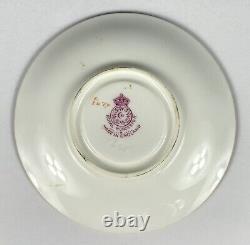 Royal Worcester Hand Painted Gold Encrusted Red Demitasse Cup Saucer W. H Austin