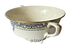 Royal Worcester Hand Painted Portia Double Handle Soup Bowls Set Of 9 England