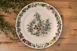 Royal Worcester Herbs Botanical Green Trim on Porcelain Dinnerware Set