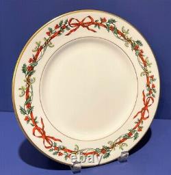 Royal Worcester Holly Ribbons Dinner Plate Set of 4 10 3/4