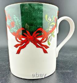 Royal Worcester Holly Ribbons Green Mug Set Of 6