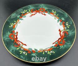 Royal Worcester Holly Ribbons Green Salad Plate Set Of 12