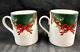 Royal Worcester Holly Ribbons Green Set of 2 Mugs