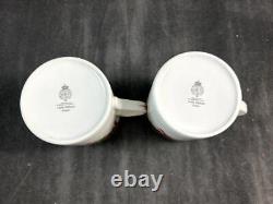 Royal Worcester Holly Ribbons Green Set of 2 Mugs