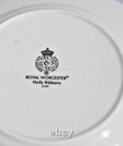 Royal Worcester Holly Ribbons Salad Plates Set Of 5 Beautiful