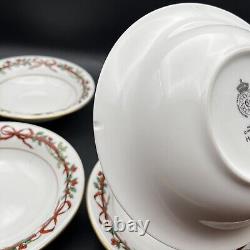 Royal Worcester Holly Ribbons Soup / Cereal Bowl 191448G Set of 4