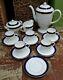 Royal Worcester Howard Blue Coffee Set Pot Cups Saucers Sugar Milk 1st