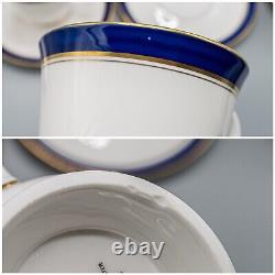 Royal Worcester Howard Cobalt Cup and Saucers Set of 12 FREE USA SHIPPING