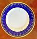 Royal Worcester Imperial Bone China Gold Cobalt Blue Dinner Plates 10 Set 10.5