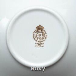 Royal Worcester Imperial Demitasse Cup Saucer Set