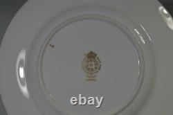 Royal Worcester Imperial Gold White Salad Bread Plates set of 6 Gold Encrust