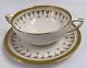 Royal Worcester Imperial White Cream Soup Bowl and Saucer Set(s) Bone China