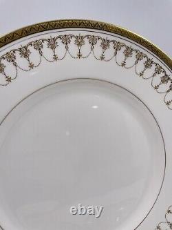 Royal Worcester Imperial White Gold 5-Piece Place Setting Crafted England Rare