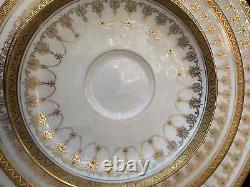 Royal Worcester Imperial White five piece service for 12 Bone china swags