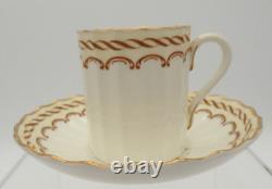 Royal Worcester Kempsey Demitasse Cups and Saucers Set of 4 Demi 2 oz Cups