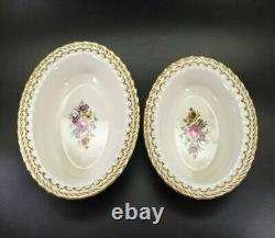 Royal Worcester Kempsey Oval Bowl Or Casserole Set Of 2 Floral