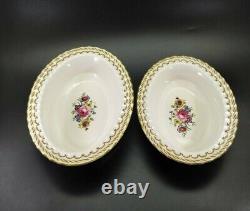 Royal Worcester Kempsey Oval Bowl Or Casserole Set Of 2 Floral