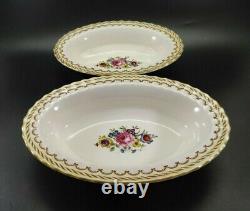 Royal Worcester Kempsey Oval Bowl Or Casserole Set Of 2 Floral