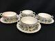 Royal Worcester LAVINIA England Set of 4 Cream Soup / Cups & saucers