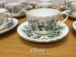 Royal Worcester Lavinia Cups & Saucers (12 Sets) England