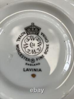 Royal Worcester Lavinia Fine Bone China England 8Sets+Bonus 13 saucers Ship Free