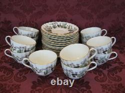 Royal Worcester Lavinia White China Cup & Saucer-Set of Eleven (11)+ -Excellent
