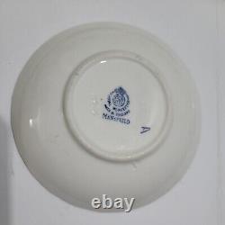 Royal Worcester MANSFIELD Demitasse Set, Blue, white, gold, England Lot of 9