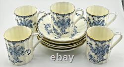 Royal Worcester Mansfield Demitasse Cup And Saucer Set Of 5
