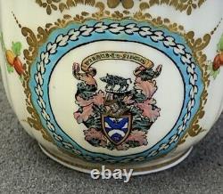 Royal Worcester Marwick Family Crest Gold Encrusted Demitasse Cup & Saucer, 1909