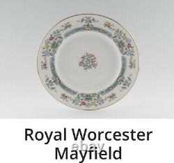 Royal Worcester Mayfield Bone China Dinner Tea Set Plates Bowls Cups