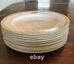 Royal Worcester Monogrammed LWB Fine White China With Gold Trim Dinnerware Set