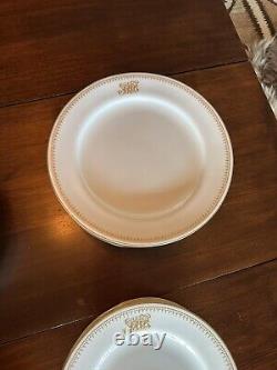 Royal Worcester Monogrammed LWB Fine White China With Gold Trim Dinnerware Set