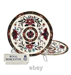 Royal Worcester PRINCE REGENT Set/2 Accent Salad Plates EXCELLENT+ Bone China