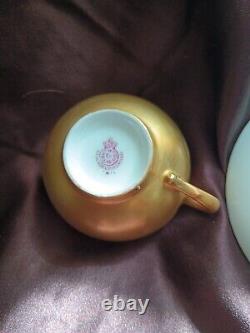 Royal Worcester Painted Fruit Demitasse Cup & Saucer with Painter Signature