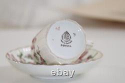Royal Worcester Pomona Demitasse Cup & Saucer Set Of Seven And One Extra Cup