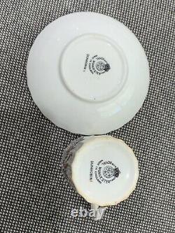 Royal Worcester Porcelain Dunrobin Pattern Set of 12 Demitasse Cups & Saucers