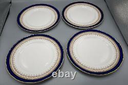 Royal Worcester Regency Blue Dinner Plates Set of 12- 10 7/8 FREE USA SHIPPING