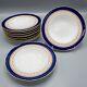 Royal Worcester Regency Blue Rimmed Soup Bowls Set of 11- 8 FREE USA SHIPPING