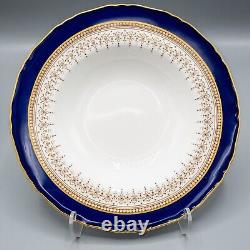 Royal Worcester Regency Blue Rimmed Soup Bowls Set of 11- 8 FREE USA SHIPPING