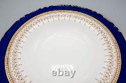 Royal Worcester Regency Blue Rimmed Soup Bowls Set of 11- 8 FREE USA SHIPPING