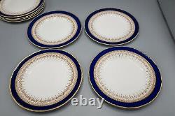 Royal Worcester Regency Blue Salad Plates Set of 12- 8 FREE USA SHIPPING