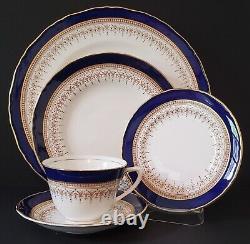 Royal Worcester Regency Blue and White 5 Piece Place Setting