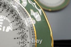 Royal Worcester Regency Green Bread Plates Set of 13- 6 FREE USA SHIPPING