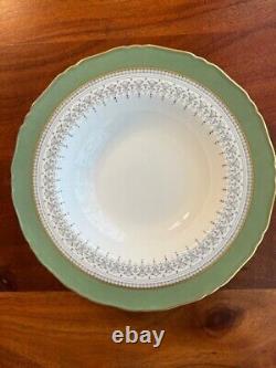 Royal Worcester Regency Green Rimmed Soup Bowl Set of 4 Multiple sets available