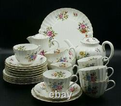 Royal Worcester Roanoke Tea Cups/Saucers/Plates etc. Complete Tea Set