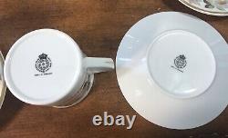 Royal Worcester Royal Garden Espresso Set Demitasse Cups Saucers Creamer Pot