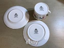 Royal Worcester Royal Garden Teacup & Saucer Trio Teacup Saucer Plate Set Of 5