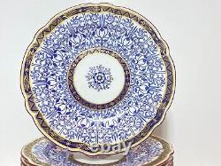 Royal Worcester Royal Lily rare scalloped edges dinner plates, set of 12, FAB