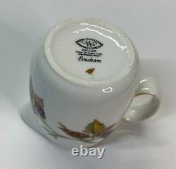 Royal Worcester Set Creamers And Tray Bone China Apple Berry Design&