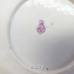 Royal Worcester Set Of 11 Hand Painted Butterfly 7 1/2 Plates Circa 1886